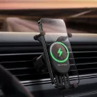 Baseus Stable Pro Autós Tartó és Vezeték Nélküli Töltő 15W - Szellőzőrácsba - Fekete