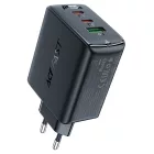 Acefast A41 Hálózati Gyorstöltő 65W - 2xUSB-C + USB-A GaN - Fekete