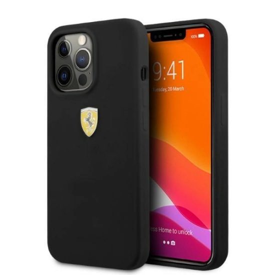 iPhone 13 Pro Max Tok - Ferrari Silicone Magsafe - Fekete