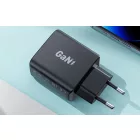 Acefast A49 GaN Hálózati Töltő 35W - 2xUSB-C - Fekete