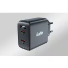 Acefast A49 GaN Hálózati Töltő 35W - 2xUSB-C - Fekete