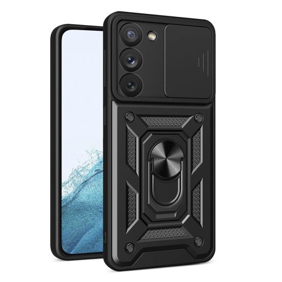 Samsung Galaxy S23 Tok - Hybrid Armor Camshield - Fekete