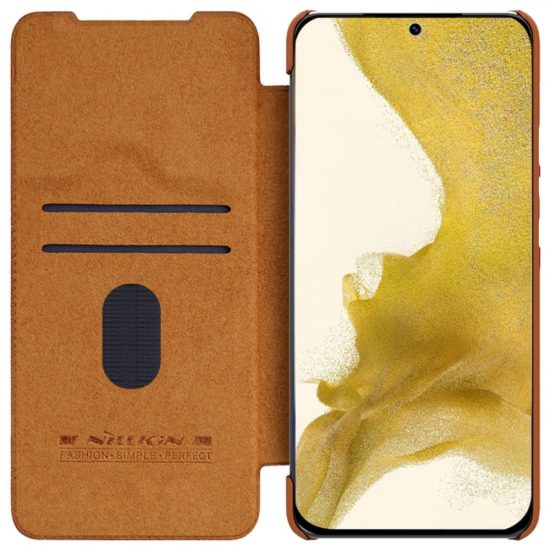 Samsung Galaxy S23+ Plus Tok - Nillkin Qin Pro Leather - Barna