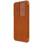Samsung Galaxy S23+ Plus Tok - Nillkin Qin Pro Leather - Barna
