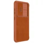 Samsung Galaxy S23+ Plus Tok - Nillkin Qin Pro Leather - Barna