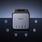 Ugreen CD268 Cube Hálózati Töltő 65W - 2x USB + 2x USB-C + 3x AC Aljzat - Fekete