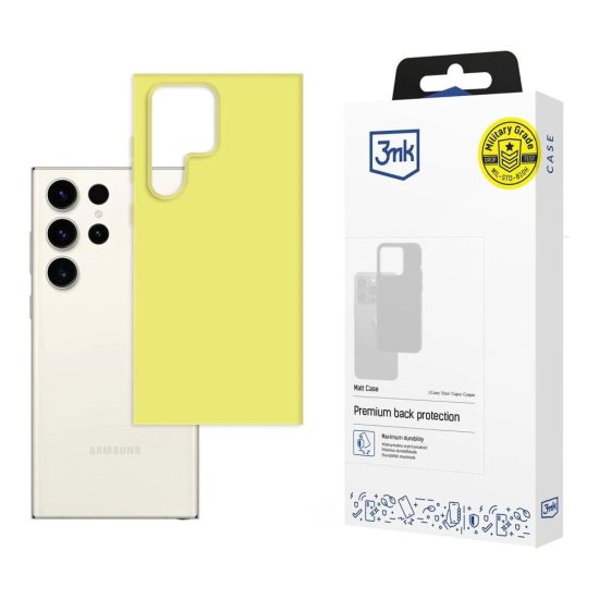 Samsung Galaxy S23 Ultra - 3mk Matt Case - Sárga