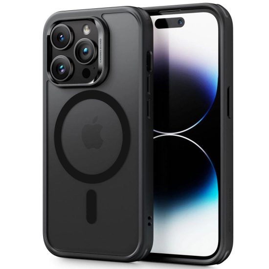 iPhone 14 Pro Tok - ESR Classic Hybrid Halolock - Áttetsző-Fekete