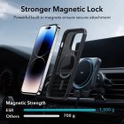 iPhone 14 Pro Tok - ESR Classic Hybrid Halolock - Áttetsző-Fekete