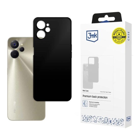 Realme 10 5G Tok - 3mk Matt Case - Fekete