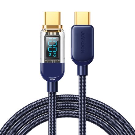 Joyroom USB-C - USB-C Display Kábel - 1.2m 100W - Kék