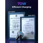 Joyroom JR-CL29 Autós Töltő 70W - 2x USB + 2x USB-C - Fekete