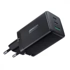 Joyroom TCG01 GaN Ultra Hálózati Töltő 65W - USB-A + 2x USB-C + 1.2m 100W USB-C Kábel