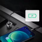 Ugreen CD130 Autós Töltő 30W - USB-A + USB-C - Szürke