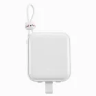 Joyroom Cutie Power Bank 10000mAh 22.5W - USB-C + Lightning Kábellel és Támasztékkal - Fehér