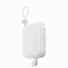 Joyroom Cutie Power Bank 10000mAh 22.5W - USB-C + Lightning Kábellel és Támasztékkal - Fehér