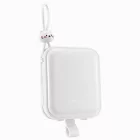 Joyroom Cutie Power Bank 10000mAh 22.5W - USB-C + Lightning Kábellel és Támasztékkal - Fehér