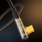 Joyroom USB-A - USB-C Right Angled Kábel - 1.2m 3A - Fekete