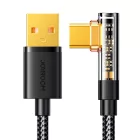 Joyroom USB-A - USB-C Right Angled Kábel - 1.2m 3A - Fekete