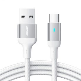 Joyroom USB-A - USB-C A10 Kábel - 3m 3A - Fehér Joyroom USB-A - USB-C A10 Kábel - 3m 3A - Fehér