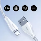 Joyroom USB-A - Micro USB Surpass Kábel - 2m 2.4A - Fehér