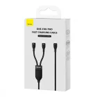 Baseus Flash 2 2in1 USB-C - 2x USB-C Kábel - 1.5m 100W - Fekete