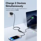 Baseus Flash 2 2in1 USB-C - 2x USB-C Kábel - 1.5m 100W - Fekete