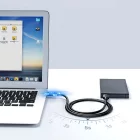 Ugreen USB-A - USB-A 2.0 Kábel - 0.25m - Fekete