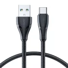 Joyroom USB-A - USB-C Surpass Kábel - 0.25m 3A - Fekete