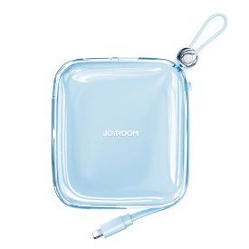   Joyroom JR-L005 Jelly Power Bank 10000mAh 12W Beépített Lightning Kábellel - Kék