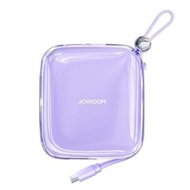   Joyroom JR-L004 Jelly Power Bank 10000mAh 12W Beépített USB-C Kábellel - Lila