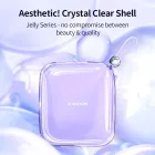 Joyroom JR-L004 Jelly Power Bank 10000mAh 12W Beépített USB-C Kábellel - Lila