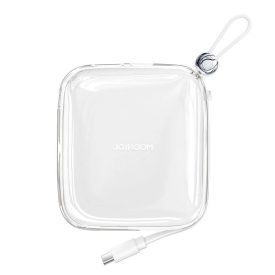   Joyroom JR-L004 Jelly Power Bank 10000mAh 12W Beépített USB-C Kábellel - Fehér