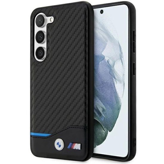 Samsung Galaxy S23+ Plus Tok - BMW Leather Carbon - Fekete