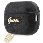 AirPods Pro 2 Tok - Guess 4G Charm Glitter Flake - Fekete