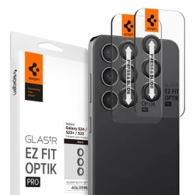   Samsung Galaxy S23 / S23+ Plus Lencsevédő - Spigen Glas.tR EZ Fit Optik Pro - Fekete x 2 db