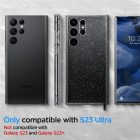 Samsung Galaxy S23 Ultra Tok - Spigen Liquid Crystal Glitter - Átlátszó-Ezüst