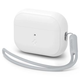 Apple AirPods Pro 1 / 2 Tok - Spigen Silicone Fit Strap - Fehér-Szürke   Apple AirPods Pro 1 / 2 Tok - Spigen Silicone Fit Strap - Fehér-Szürke