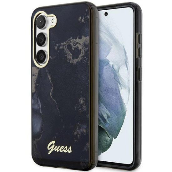 Samsung Galaxy S23 Tok - Guess Golden Marble - Fekete