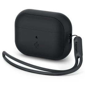 Apple AirPods Pro 1 / 2 Tok - Spigen Silicone Fit Strap - Fekete   Apple AirPods Pro 1 / 2 Tok - Spigen Silicone Fit Strap - Fekete