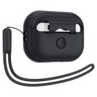 Apple AirPods Pro 1 / 2 Tok - Spigen Silicone Fit Strap - Fekete