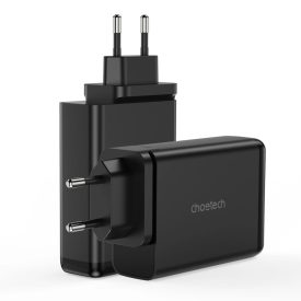 Choetech PD6005 GaN Hálózati Töltő 140W - 2x USB-C + 2x USB-A - Fekete   Choetech PD6005 GaN Hálózati Töltő 140W - 2x USB-C + 2x USB-A - Fekete