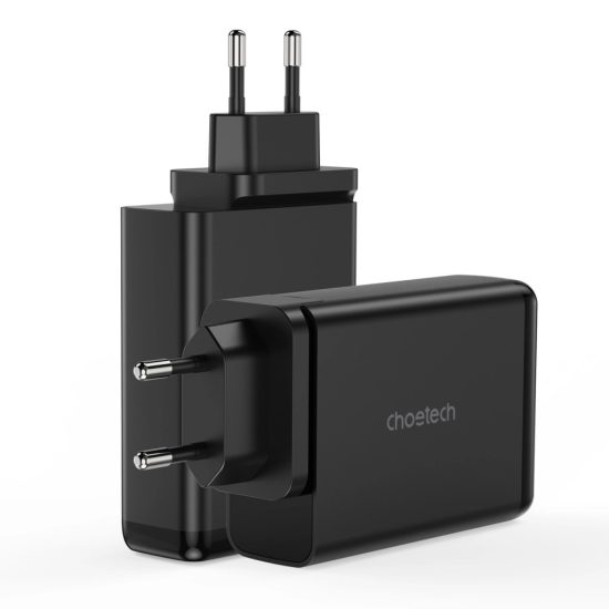 Choetech PD6005 GaN Hálózati Töltő 140W - 2x USB-C + 2x USB-A - Fekete