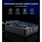 Choetech PD6005 GaN Hálózati Töltő 140W - 2x USB-C + 2x USB-A - Fekete