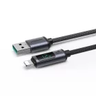 Joyroom USB-A - Lightning Kábel Kijelzővel - 1.2m 2.4A - Fekete