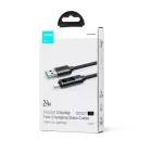 Joyroom USB-A - Lightning Kábel Kijelzővel - 1.2m 2.4A - Fekete
