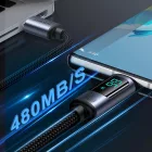 Joyroom USB-A - USB-C Display Kábel - 1.2m 66W - Fekete