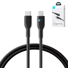 Joyroom USB-C - Lightning LED Kábel - 2m 20W - Fekete