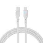 Joyroom USB-C - USB-C LED Kábel - 2m 100W - Fehér