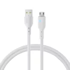 Joyroom USB-A - micro USB LED Kábel - 1.2m 2.4A - Fehér